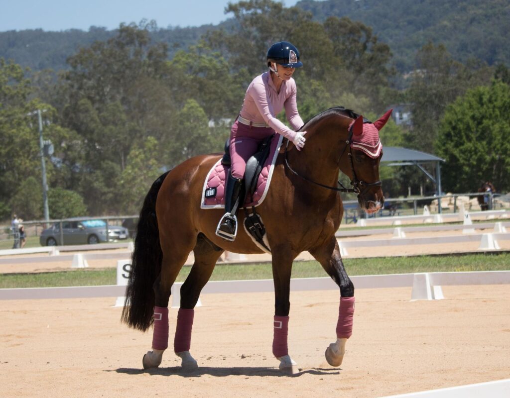 Justine Dean riding at the SEG charity event